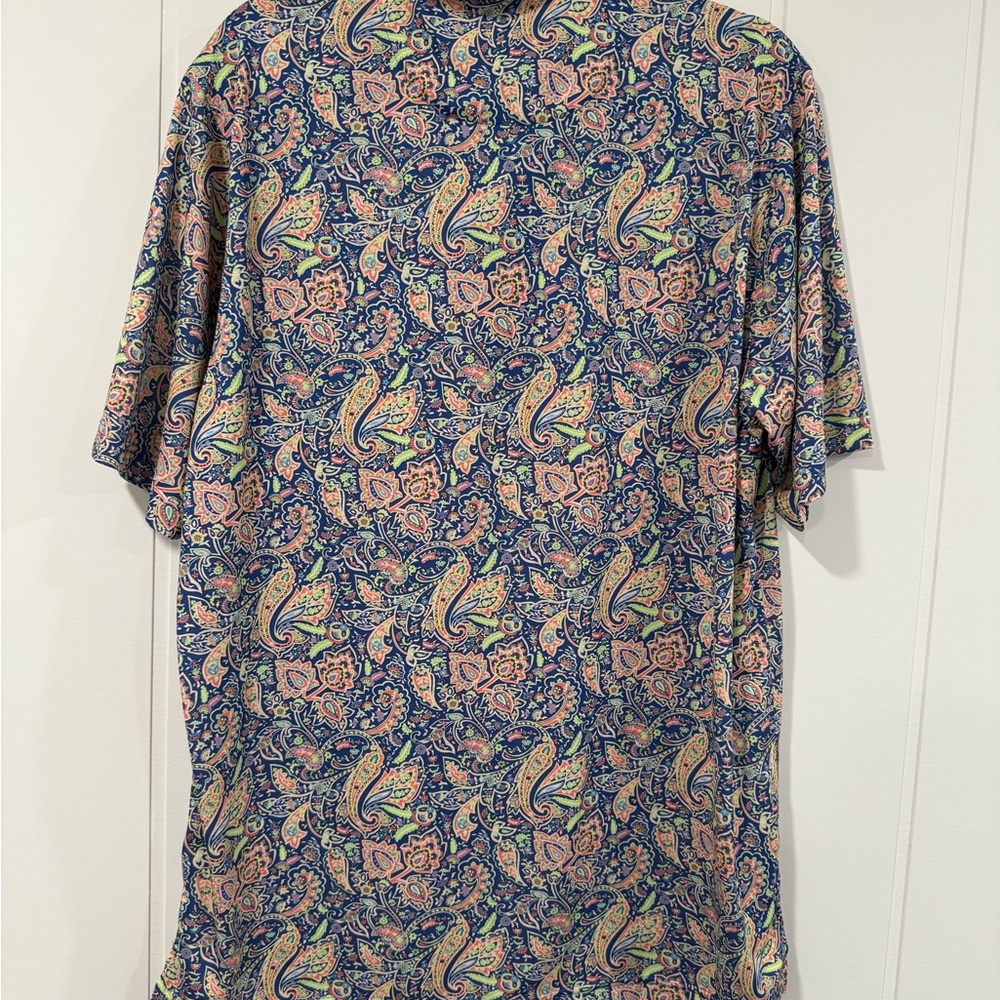 Donald Ross Floral Paisley Print Golf Polo - Picture 4 of 4